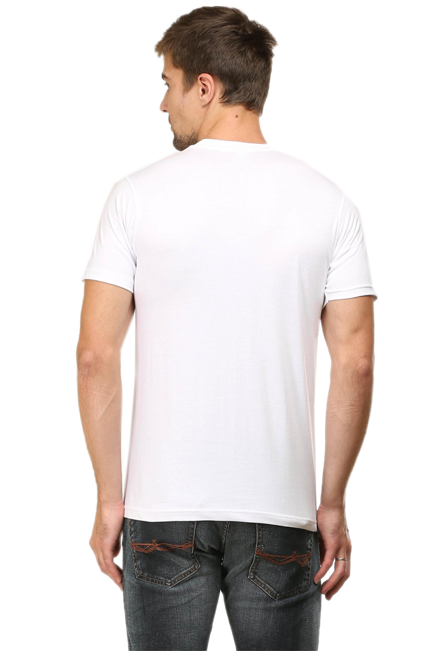 Male Round Neck Half Sleeve Classic Black qikink