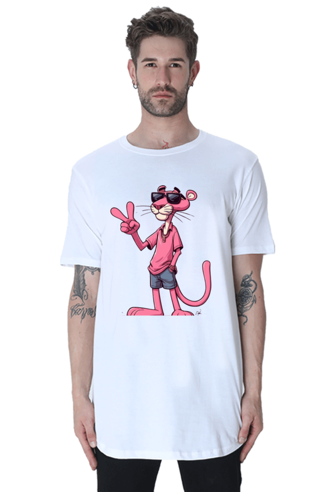 Male Longline Curved TShirt qikink