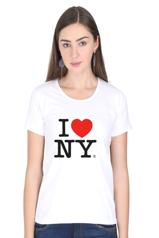 Female Round Neck Half Sleeve Classic White qikink