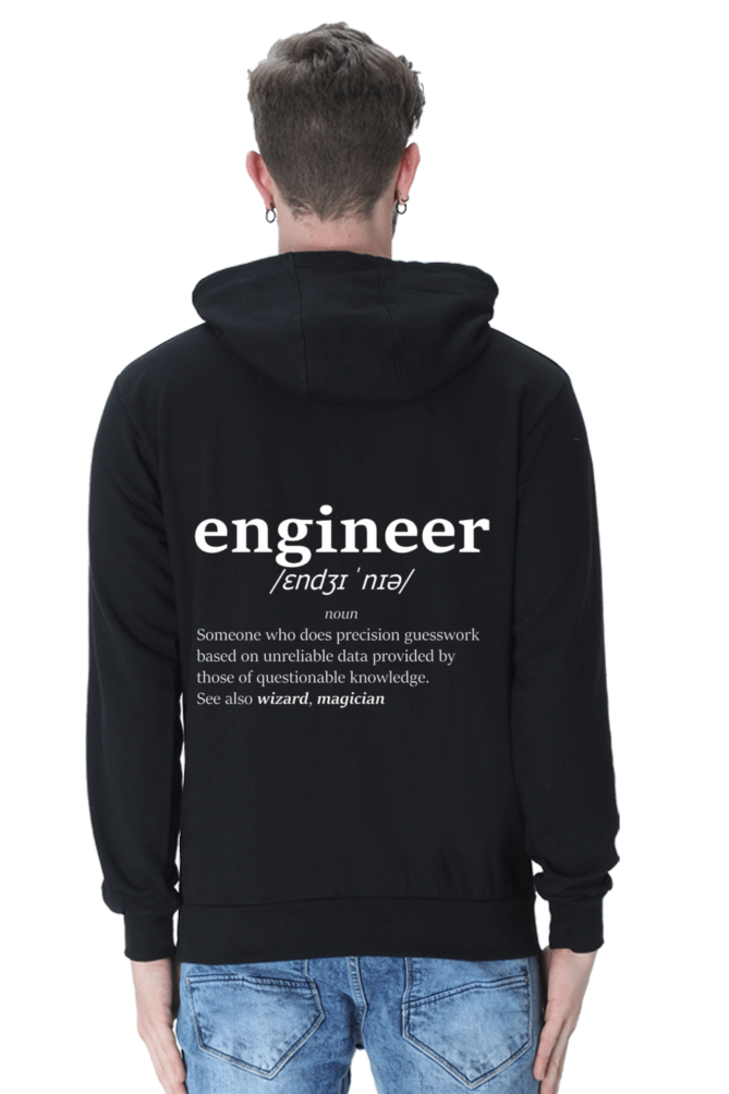 Unisex Hooded SweatShirt Black qikink