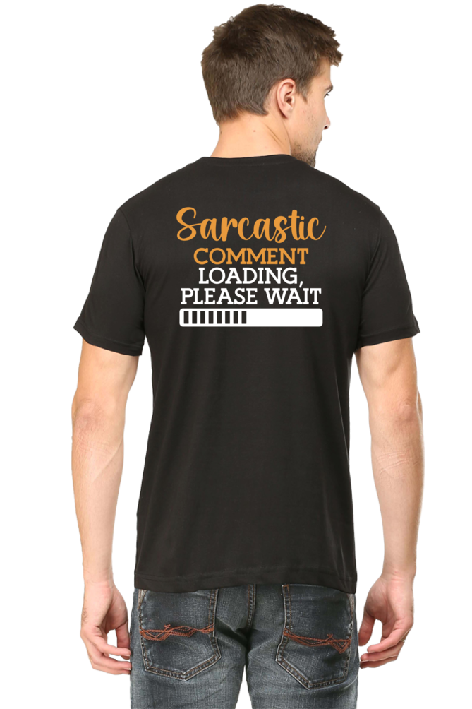 Male Round Neck Half Sleeve Classic Black qikink