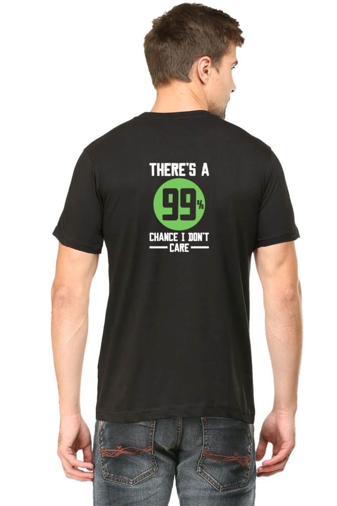 Male Round Neck Half Sleeve Classic Black qikink