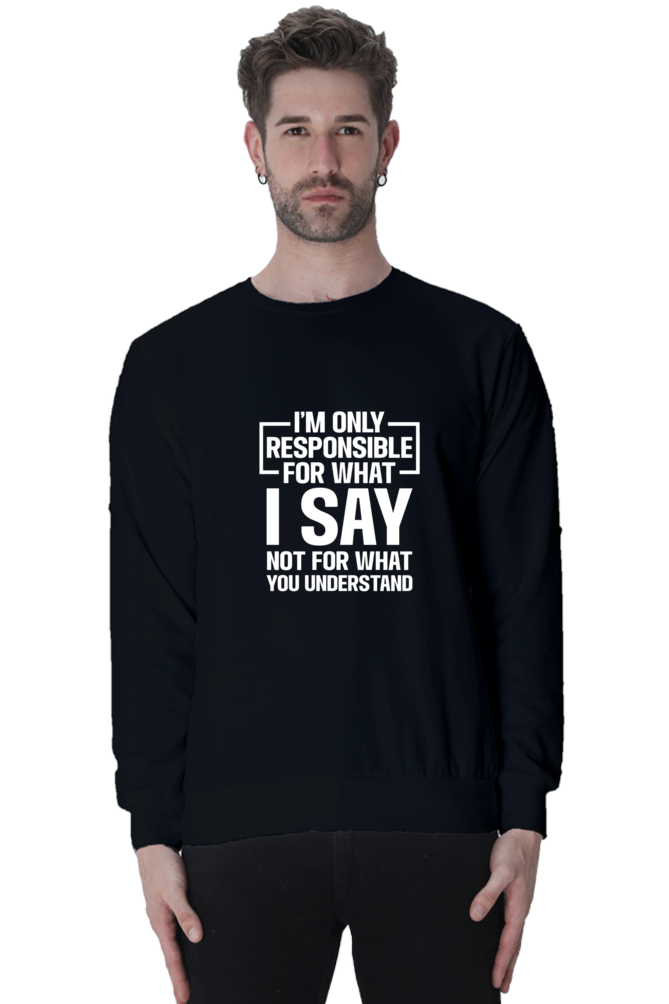 Unisex Sweatshirts Black qikink
