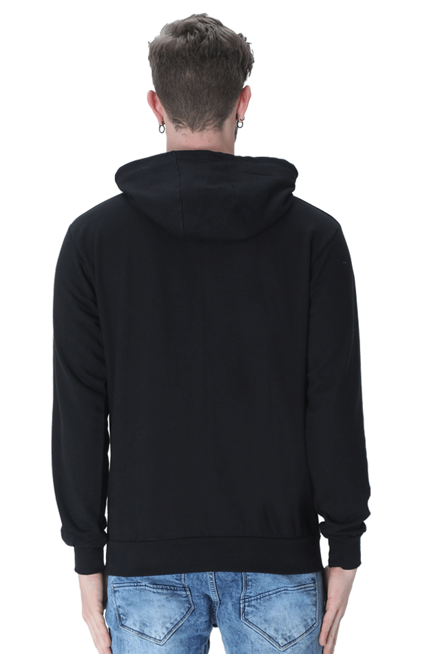 Men Hooded SweatShirt Black qikink