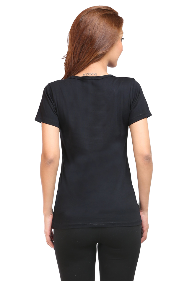 Female Round Neck Half Sleeve Classic Slum Stitch