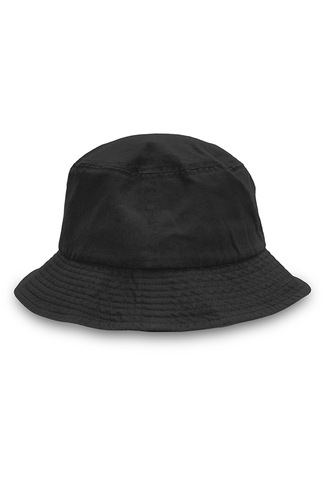 Unisex Bucket Hat Black Standard Slum Stitch
