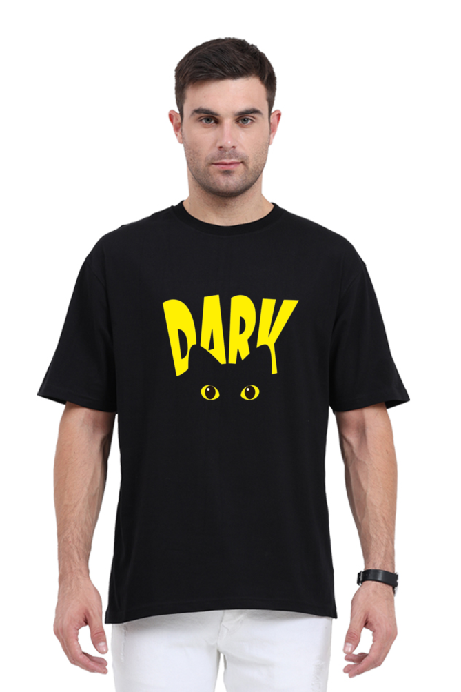 Oversized T-Shirt Black Dark Printed