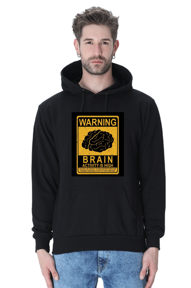 Men Hooded SweatShirt Black qikink