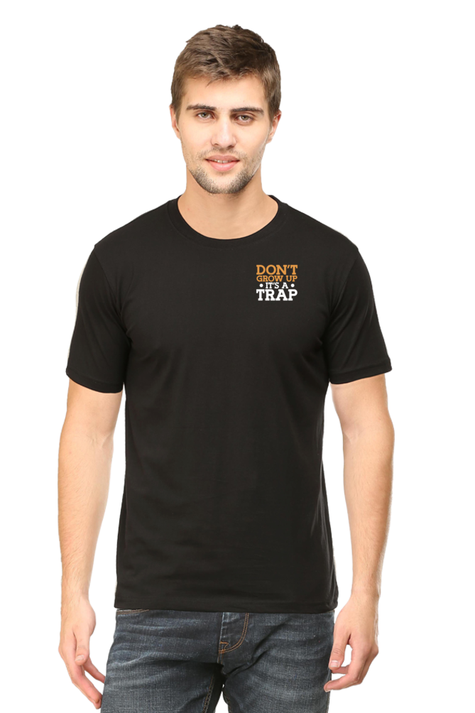 Male Round Neck Half Sleeve Classic Slum Stitch