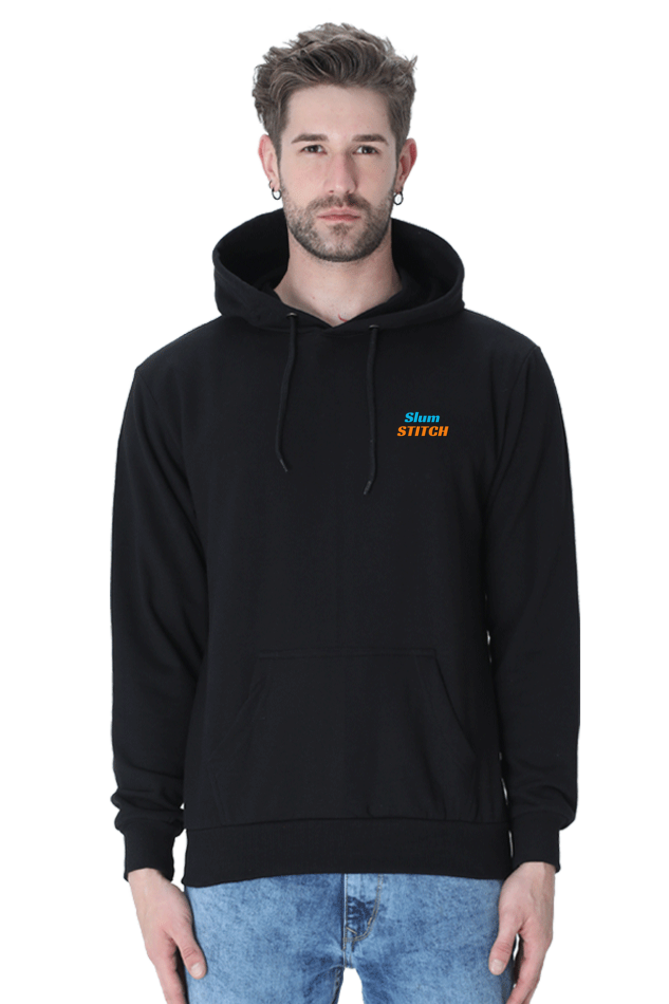 Unisex Hooded SweatShirt Black qikink