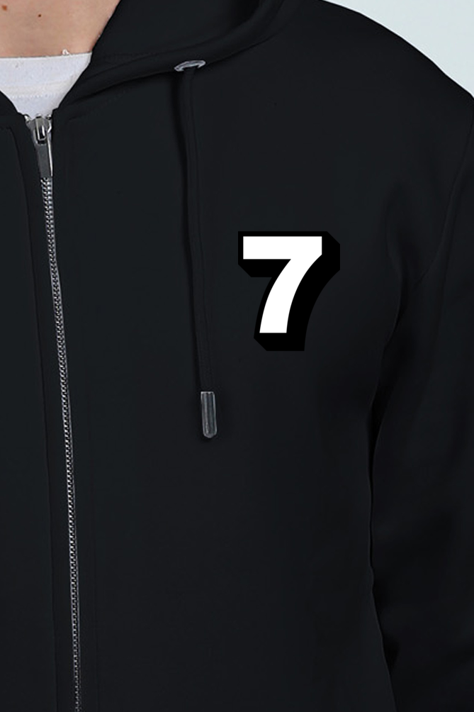 Unisex Heavyweight Zip Hoodie Black qikink