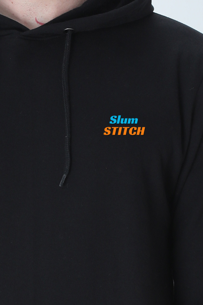 Unisex Hooded SweatShirt Black qikink