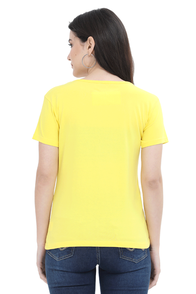 Female Round Neck Half Sleeve Classic Slum Stitch