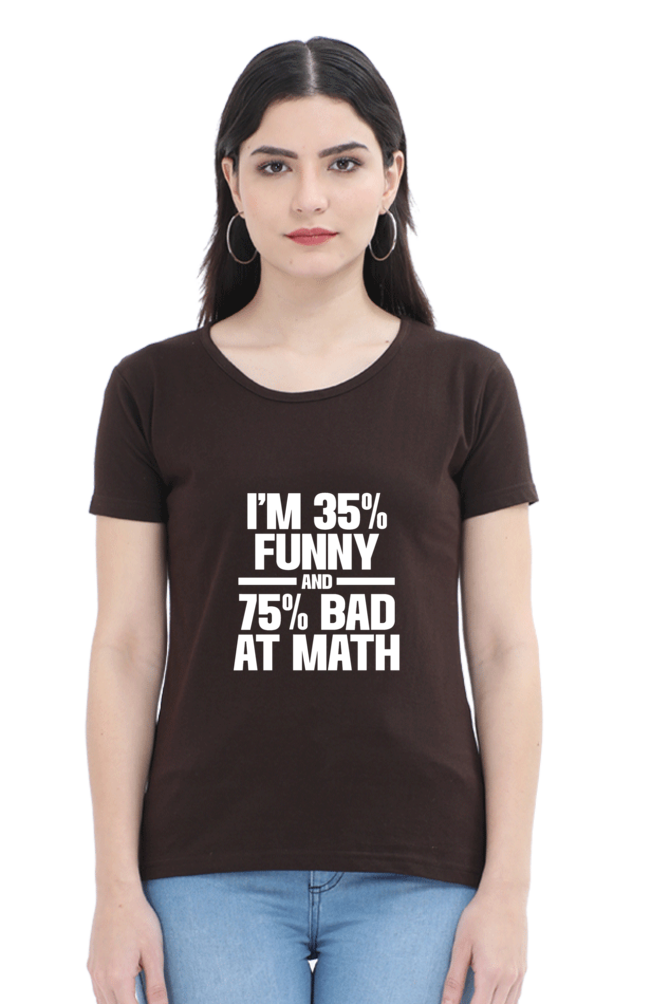 Female Round Neck Half Sleeve Classic Slum Stitch