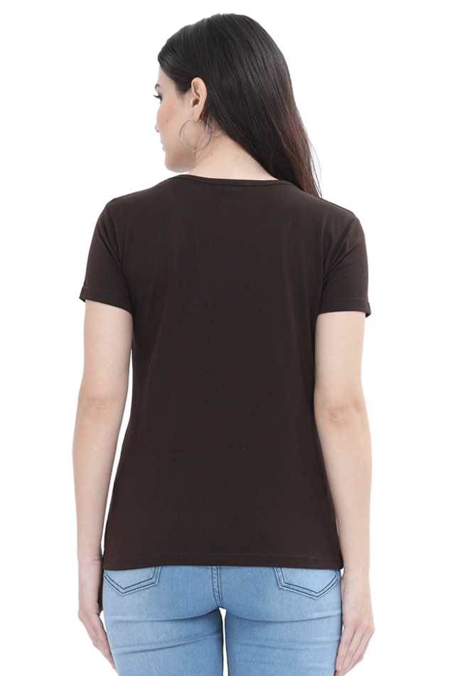 Female Round Neck Half Sleeve Classic Slum Stitch