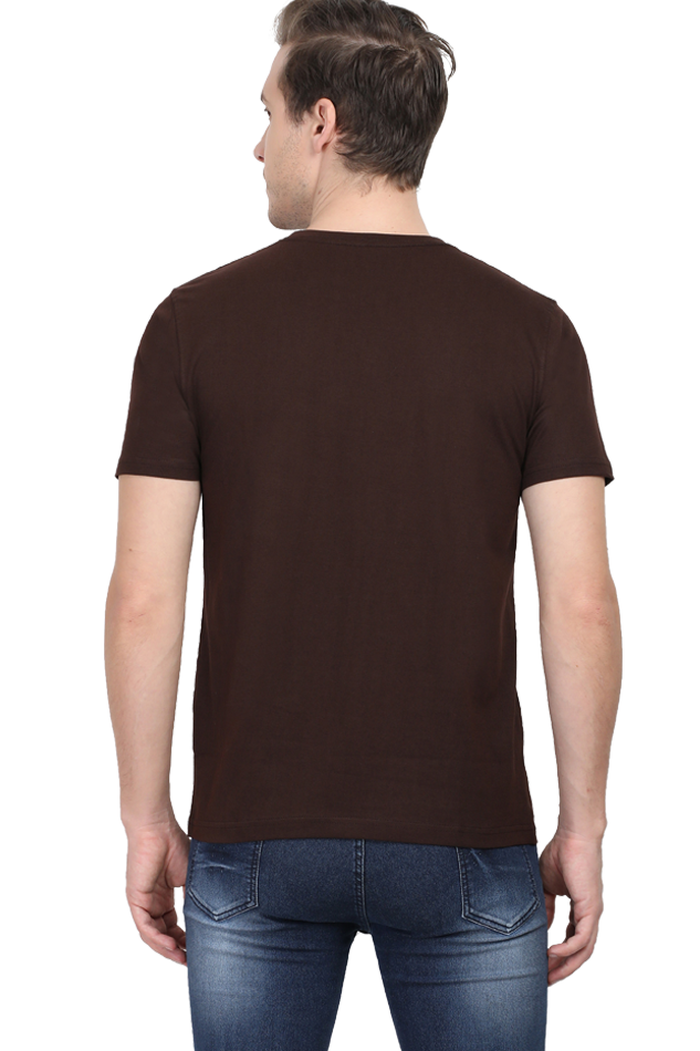 Male Round Neck Half Sleeve Classic Slum Stitch