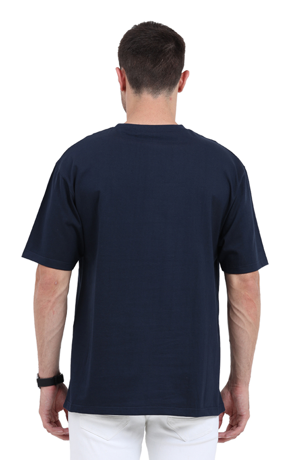 Unisex Oversized Standard T-Shirt Navy Blue qikink