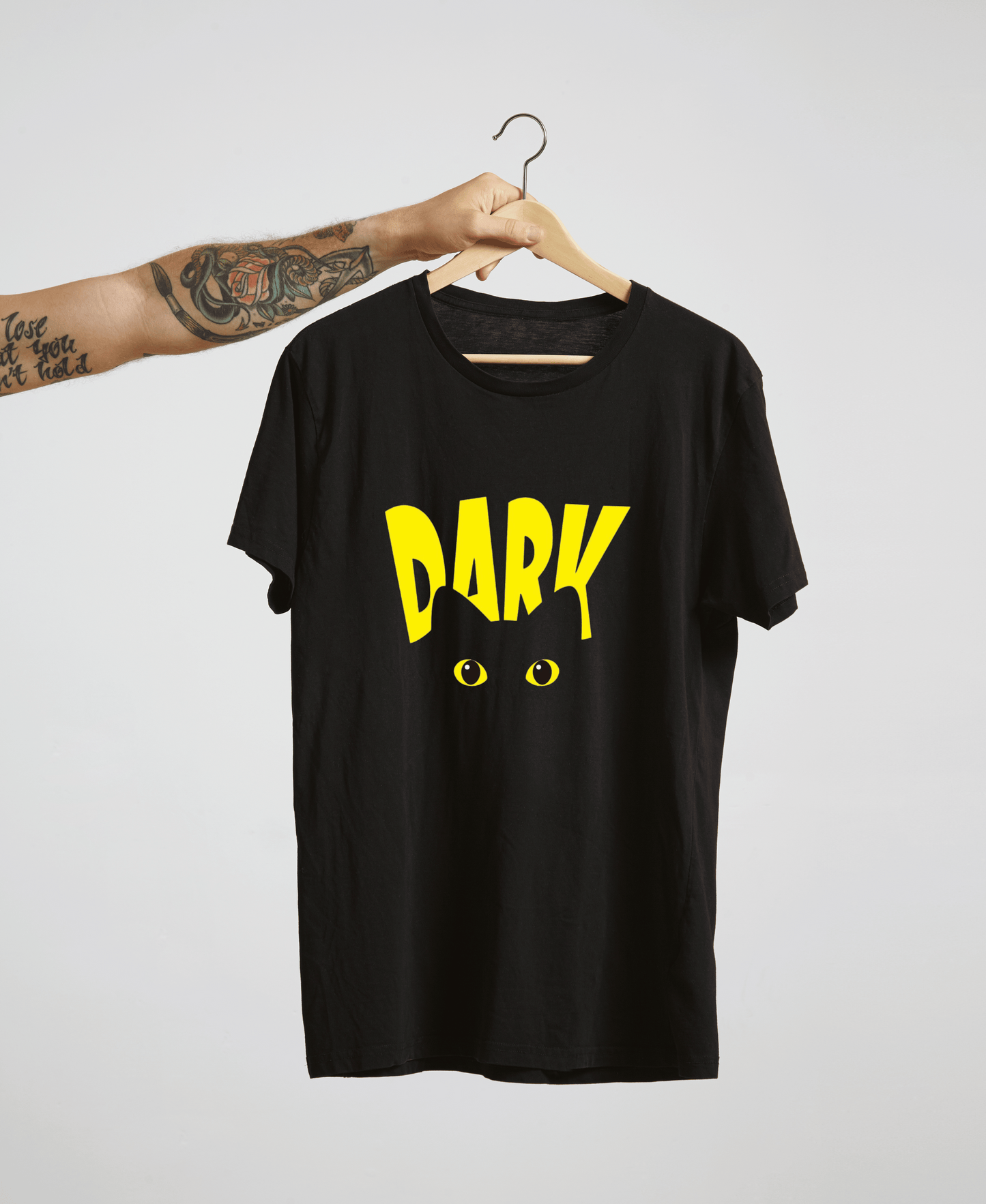 Oversized T-Shirt Black Dark Printed