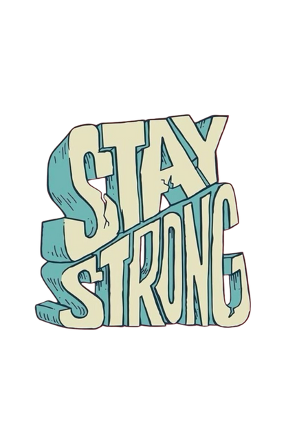 Stay Strong Oversized Standard T-Shirt White
