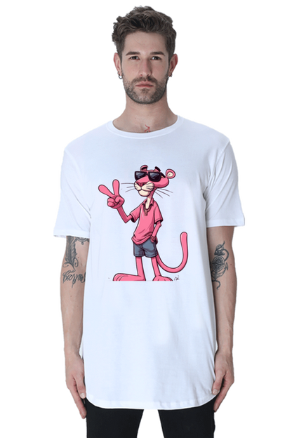 Male Longline Curved TShirt qikink