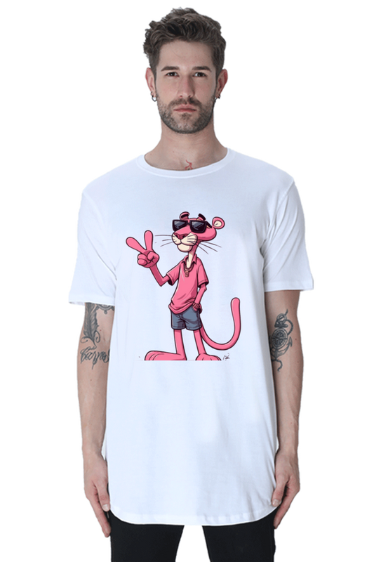 Male Longline Curved TShirt qikink