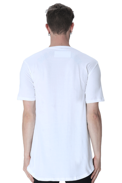 Male Longline Curved TShirt qikink