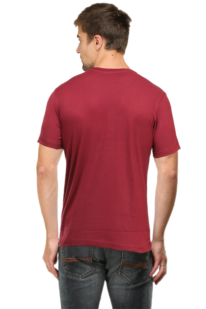 Male Round Neck Half Sleeve Classic Slum Stitch