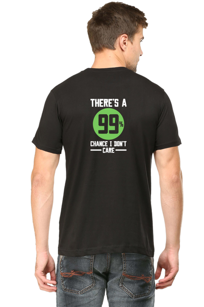 Male Round Neck Half Sleeve Classic Black qikink