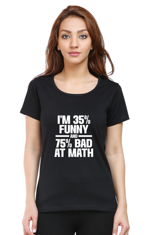 Female Round Neck Half Sleeve Classic Slum Stitch