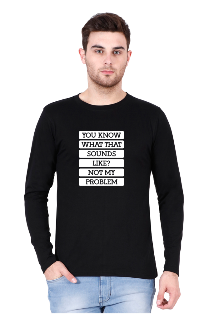 Male Round Neck Full Sleeve Black S Slum Stitch