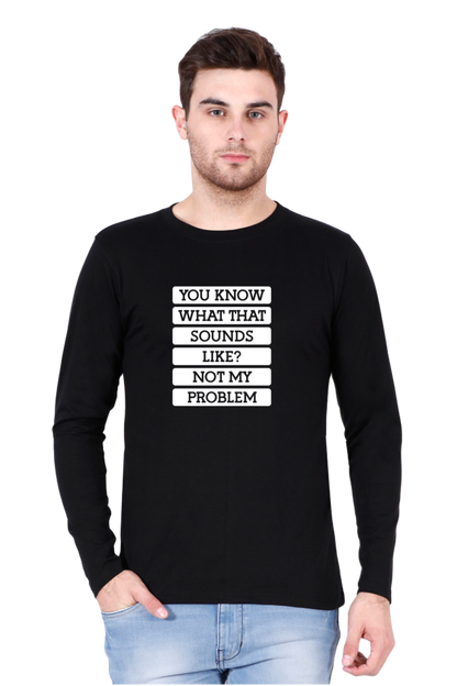 Male Round Neck Full Sleeve Black S Slum Stitch