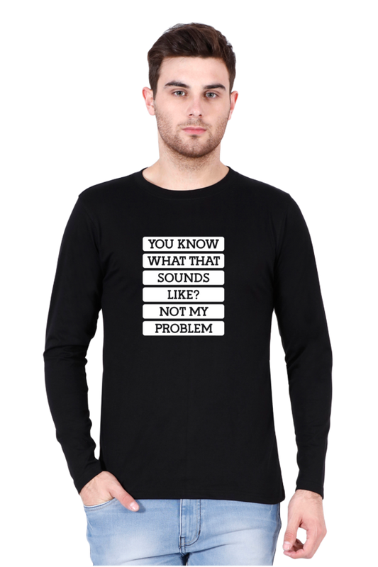 Male Round Neck Full Sleeve Black S Slum Stitch