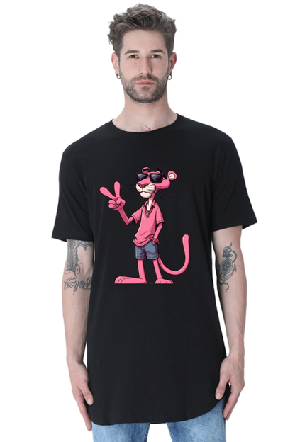 Male Longline Curved TShirt qikink