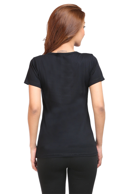Female Round Neck Half Sleeve Classic Slum Stitch