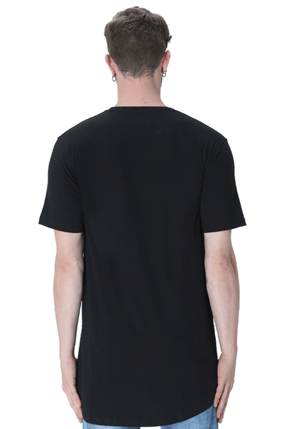 Male Longline Curved TShirt qikink