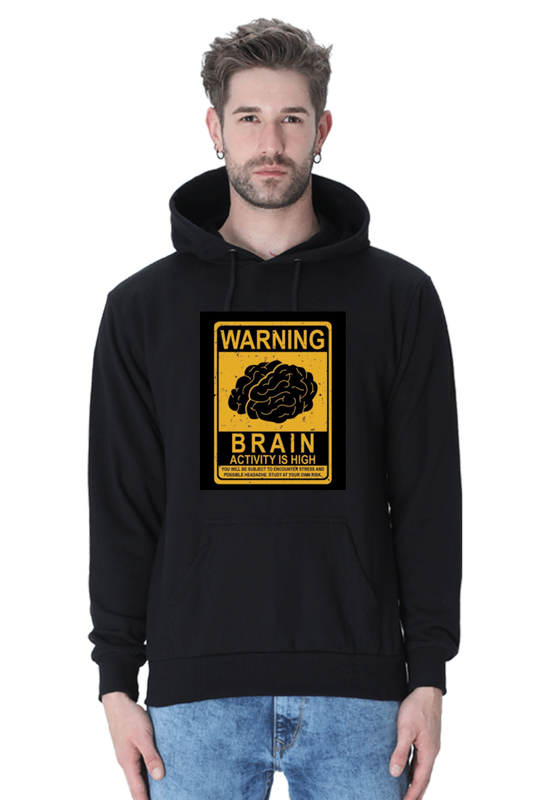 Men Hooded SweatShirt Black qikink