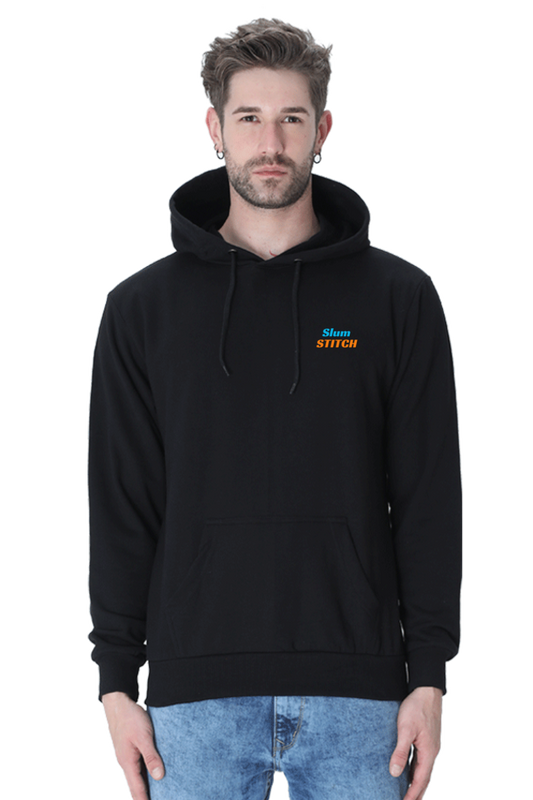 Unisex Hooded SweatShirt Black qikink