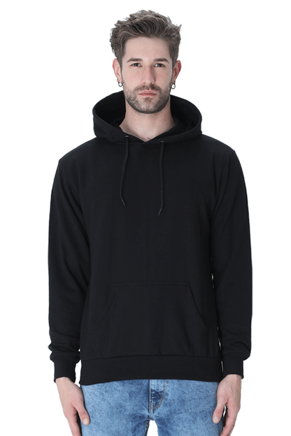 Unisex Hooded SweatShirt Black qikink