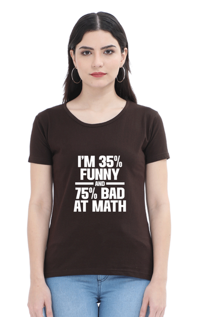 Female Round Neck Half Sleeve Classic Slum Stitch