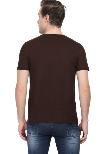 Male Round Neck Half Sleeve Classic Slum Stitch