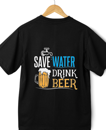 Unisex Oversized Standard T-Shirt | save water drink Beer Slum Stitch