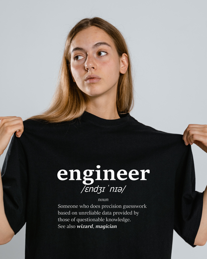 Unisex Oversized Standard T-Shirt Black qikink