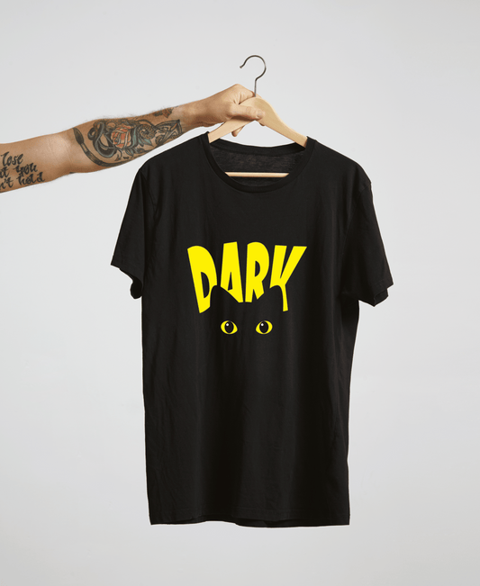 Oversized T-Shirt Black  Dark Printed