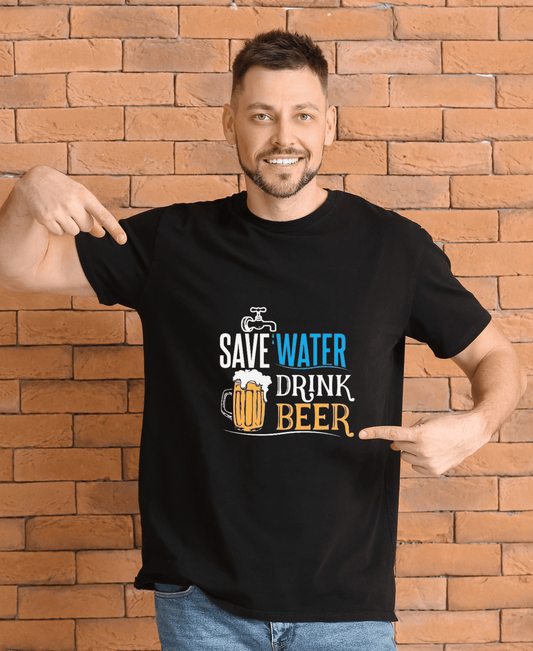 Unisex Oversized Standard T-Shirt | save water drink Beer Slum Stitch