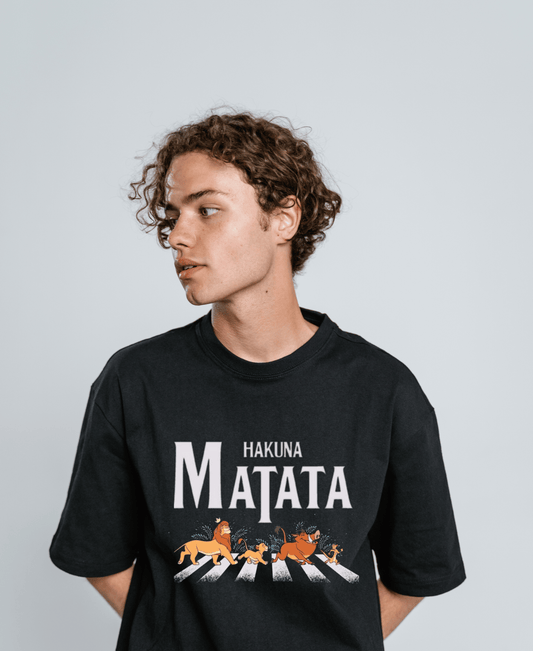 Hakuna Matata Oversized Standard T-Shirt Black